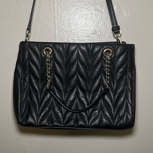 Kate Spade Briar Lane Quilted Willis Black Leather Tote Women's Handbag - Picture 2 of 8